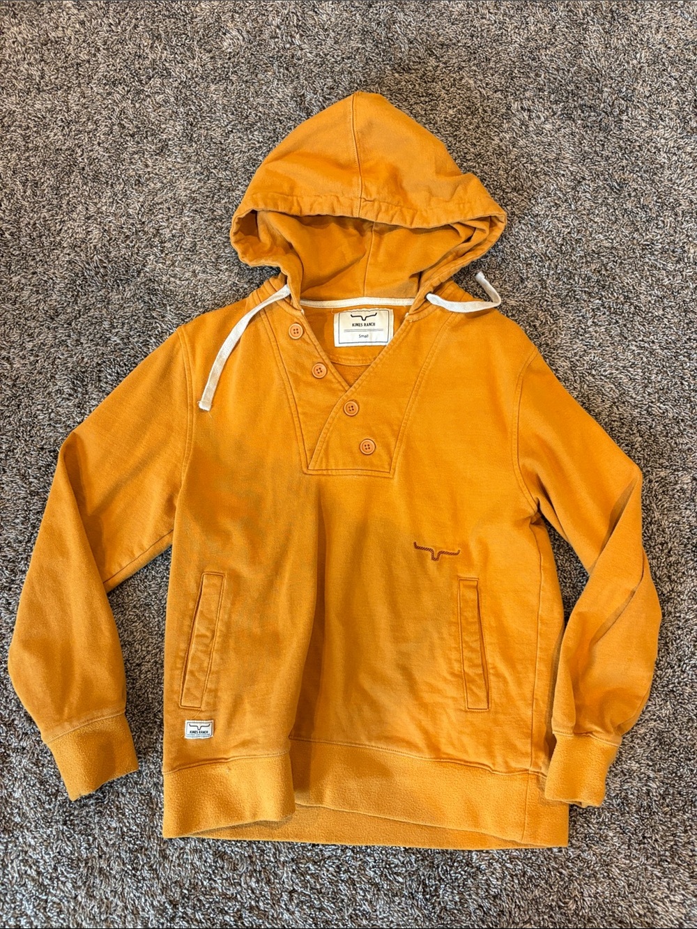 Kimes Ranch Golden Mustard Hooded Pullover